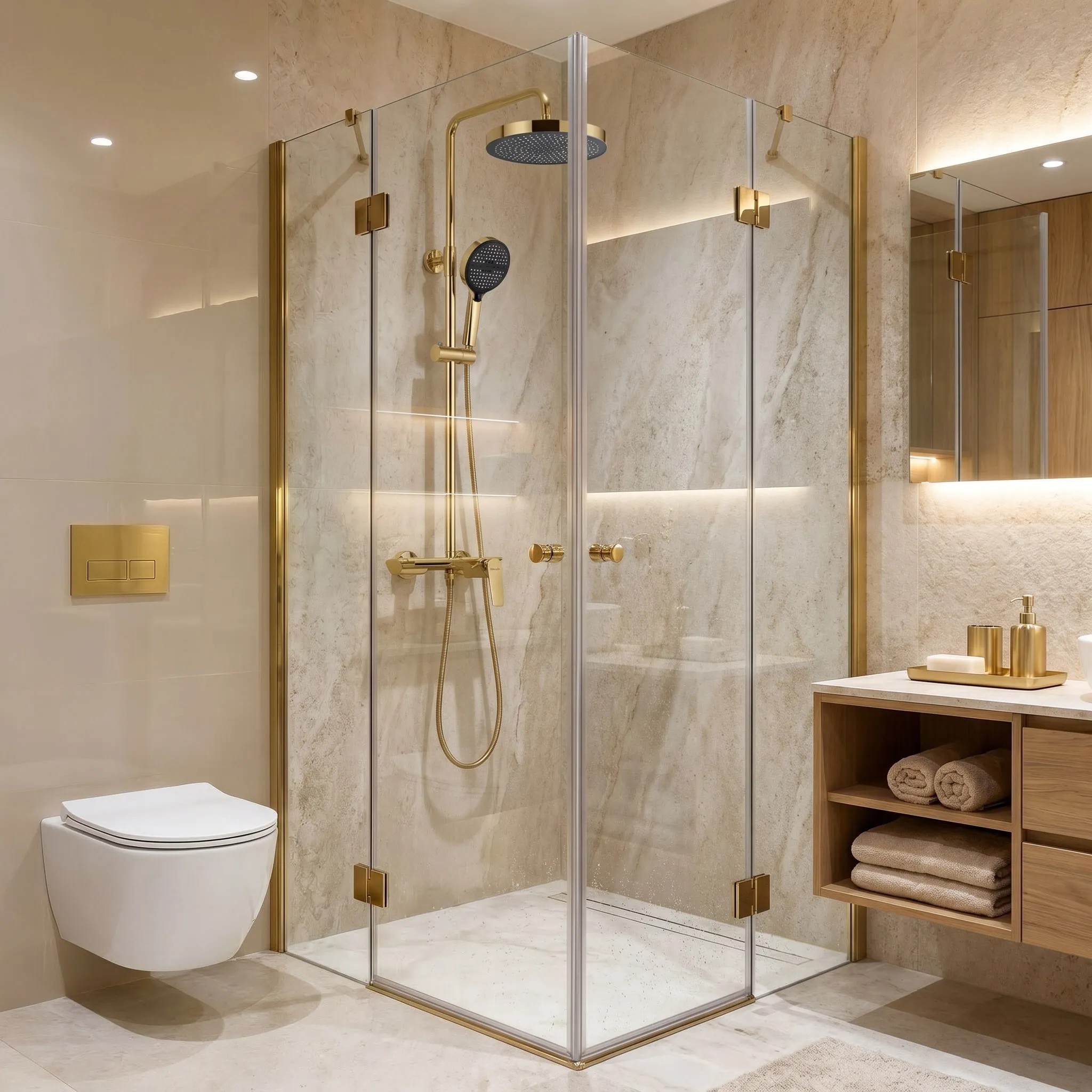Kultainen Suihkusetti Rea Vision Gold 8
